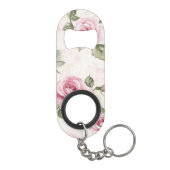 Mooie Roze Rozen Romantische Liefde Mini Flessenopener (Achterkant)