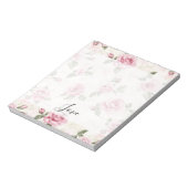 Mooie Roze Rozen Romantische Liefde Notitieblok (Linkerzijde)