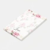 Mooie Roze Rozen Romantische Liefde Post-it® Notes (Schuin)