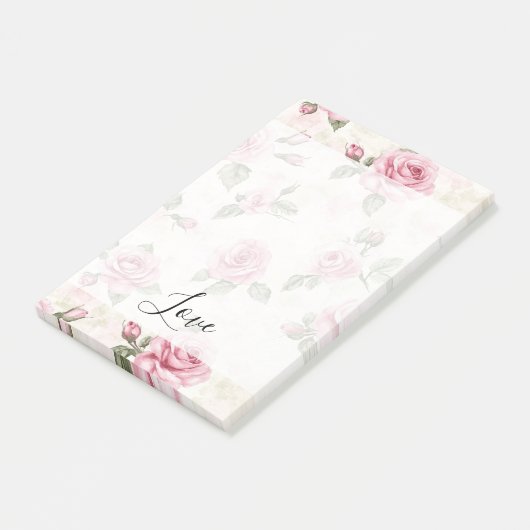 Mooie Roze Rozen Romantische Liefde Post-it® Notes (Schuin)