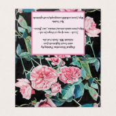 Mooie roze rozen Roos Birthday Greetings Kaart (Buitenkant ongevouwen)