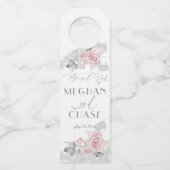 Mooie roze rozen rozen BarefootBride™ Flessenhanger (Voorkant)