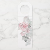 Mooie roze rozen rozen BarefootBride™ Flessenhanger (Achterkant)