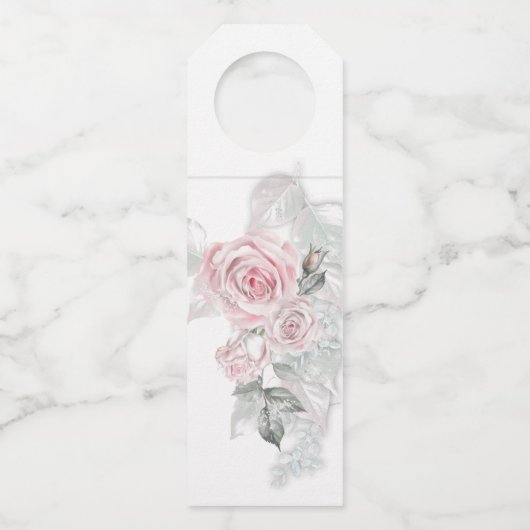 Mooie roze rozen rozen BarefootBride™ Flessenhanger (Achterkant)