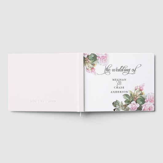Mooie roze rozen rozen BarefootBride™ Gastenboek (Volledig)