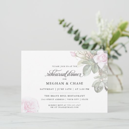 Mooie roze rozen rozen BarefootBride™ Kaart (Staand voorkant)