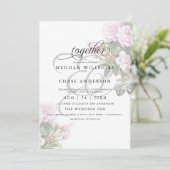 Mooie roze rozen rozen BarefootBride™ Kaart (Staand voorkant)