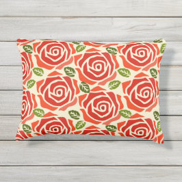 Mooie roze rozen rozen het patroon schattige kleur buitenkussen