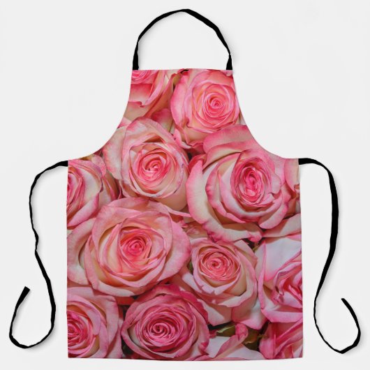 Mooie roze rozen schort (Voorkant)