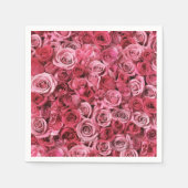 Mooie roze rozen servet (Voorkant)