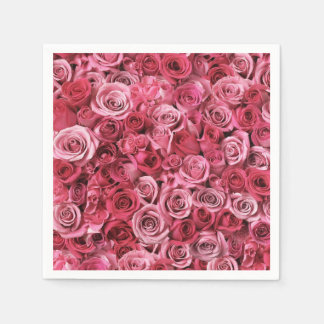 Mooie roze rozen servet