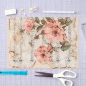 Mooie roze rozen  stijl muziekblad tissuepapier (Craft)