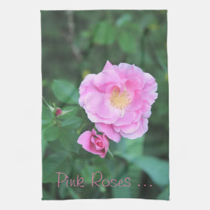 Mooie Roze Rozen Theedoek