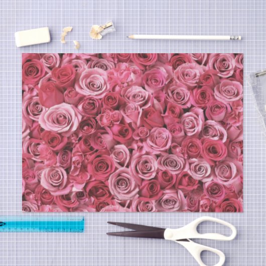 Mooie roze rozen tissuepapier (Craft)