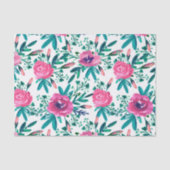 Mooie roze rozen tissuepapier (Voorkant)