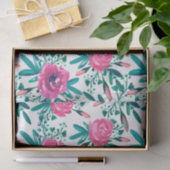 Mooie roze rozen tissuepapier (Geschenk)