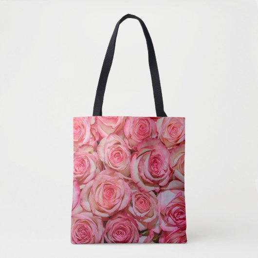 Mooie roze rozen tote bag (Voorkant)