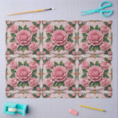 Mooie roze rozen trendy Collectie Tissuepapier (Craft)
