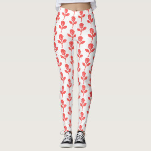 Mooie Roze Rozen Trendy Leggings