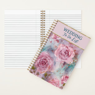 Mooie Roze Rozen Trouw Planner Notitieboek