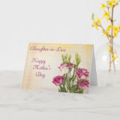 Mooie Roze Rozen voor het Moederdag van de Kaart (Gele Bloem)