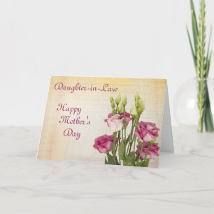 Mooie Roze Rozen voor het Moederdag van de Kaart