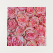 Mooie roze rozen wandkleed (Voorkant (horizontaal))
