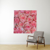 Mooie roze rozen wandkleed (In Situ (horizontaal))