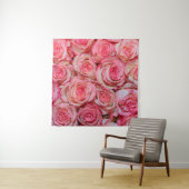 Mooie roze rozen wandkleed (In situ)