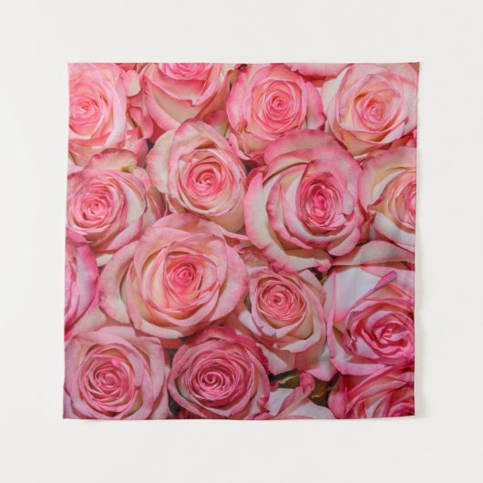 Mooie roze rozen wandkleed (Voorkant)