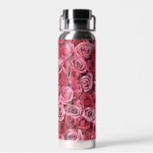 Mooie roze rozen waterfles (Achterkant)