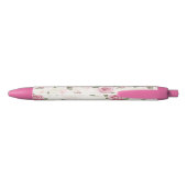 Mooie Roze Rozen Zwarte Inkt Pen (Achterkant)