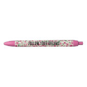 Mooie Roze Rozen Zwarte Inkt Pen (Voorkant)