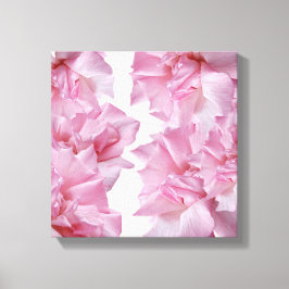 Mooie roze rozenblaadje bloemen abstract canvas afdruk