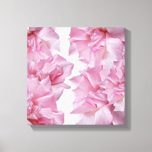 Mooie roze rozenblaadje bloemen abstract canvas afdruk (Voorkant)