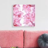 Mooie roze rozenblaadje bloemen abstract canvas afdruk (Insitu (Woonkamer))
