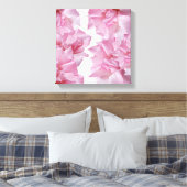 Mooie roze rozenblaadje bloemen abstract canvas afdruk (Insitu (Slaapkamer))
