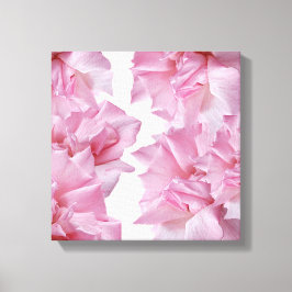 Mooie roze rozenblaadje bloemen abstract canvas afdruk