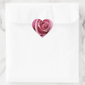 Mooie roze rozenblaadjes print hart sticker (Tas)