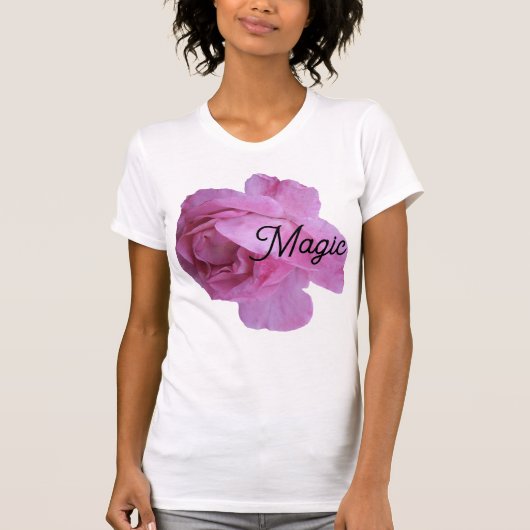 Mooie  roze rozenmagie stijlvol elegant t-shirt (Voorkant)