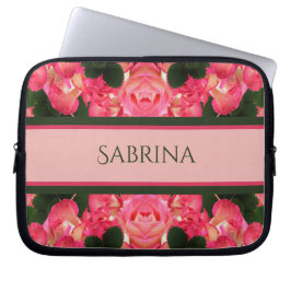 Mooie roze rozenolie voor het schilderen van elekt laptop sleeve