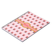 Mooie roze rozenpatroon notitieboek (Linkerzijde)
