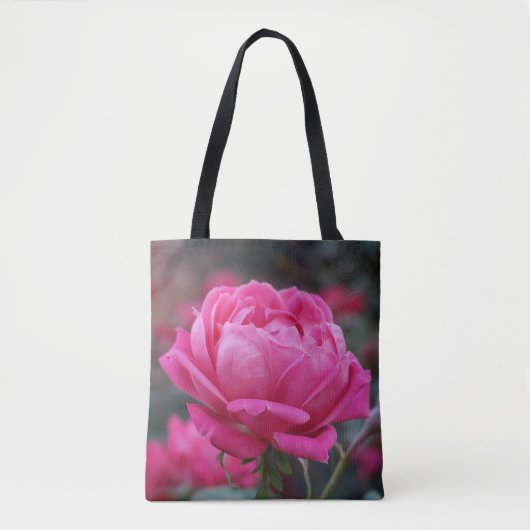 Mooie roze rozenventilator tote bag (Voorkant)