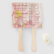 Mooie roze rustieke bloemen bruiloft programma