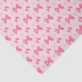 Mooie Roze Satijn Effect Strikken Tissuepapier (Detail)