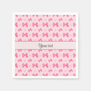 Mooie roze satijnen bogen servetten