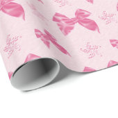 Mooie Roze Satijnen Strikken Cadeaupapier (Rol Hoek)