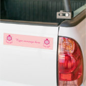 Mooie Roze Schildpad Baby Autosticker Bumpersticker (Op Truck)
