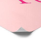Mooie Roze Schildpad Meisje Poster (Hoek)