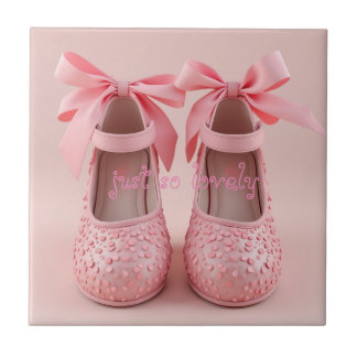 Mooie roze schoenen tegeltje